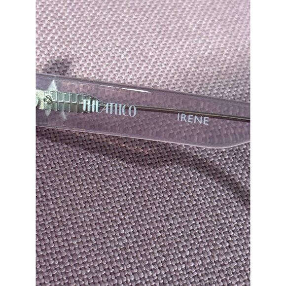 THE ATTICO X Linda Farrow Irene Sunglasses in Pink Silver With Case Womens - Picture 10 of 15